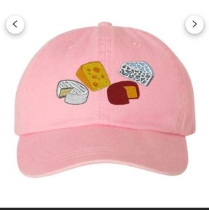 cheese lover embroidered pigment dyed dad cap